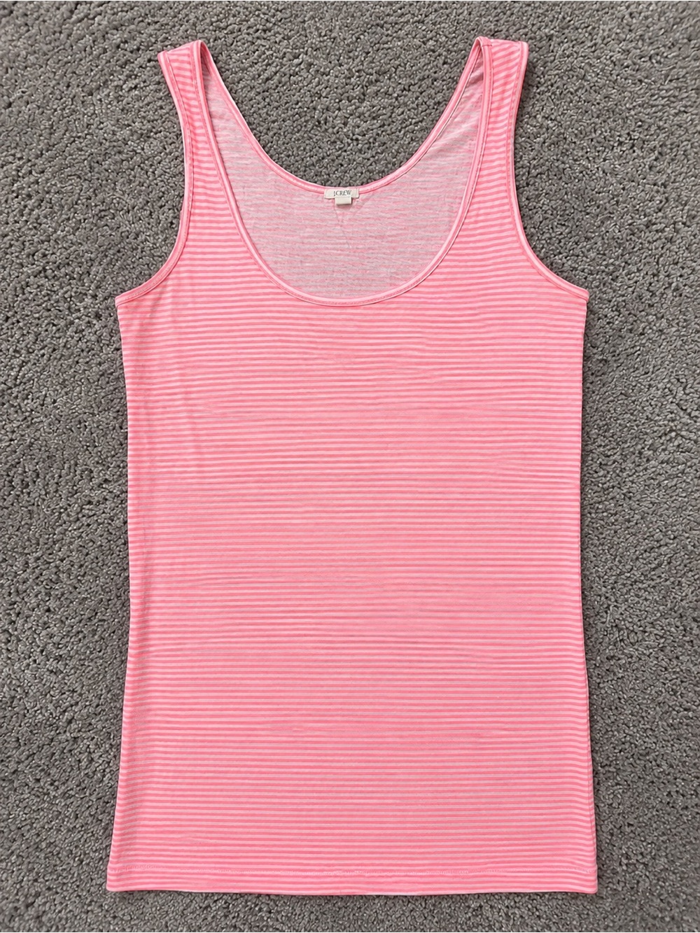 J. Crew Pink Striped Sleeveless Tank Top